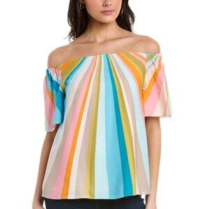 Trina Turk 'Loveable' Off-The-Shoulder Striped Top, Multicolor
